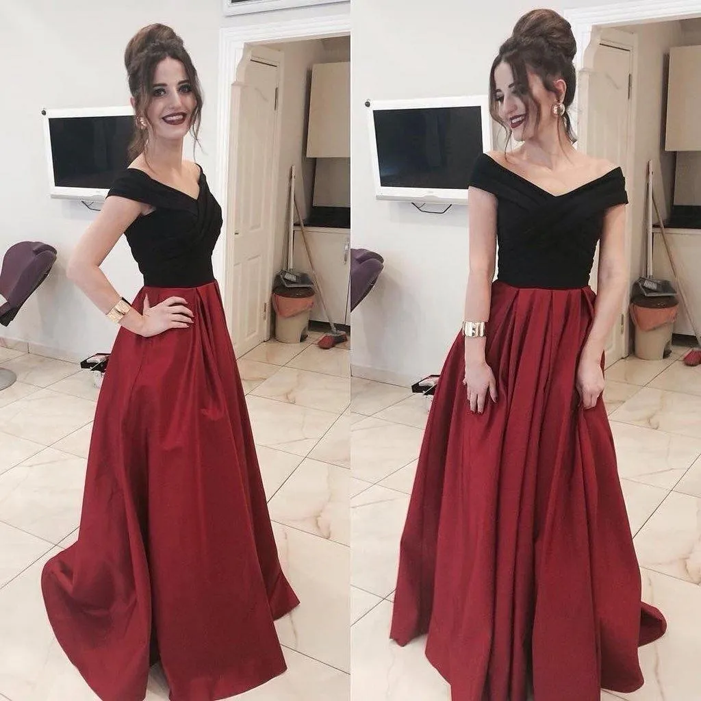 New Arrival V-Neck A-Line Long Prom Dresses Evening Dress TP0894