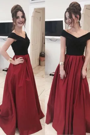 New Arrival V-Neck A-Line Long Prom Dresses Evening Dress TP0894