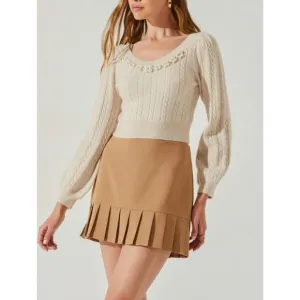 NEW ASTR fabiana skirt in camel