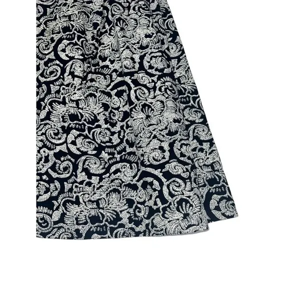 NEW Philippe Adec Womens  Pleated Skirt Navy Blue Office Siren Size 10 Ret. $275