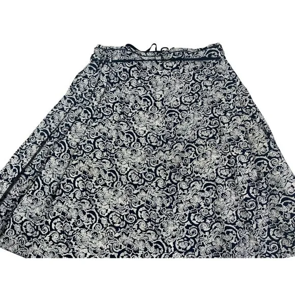 NEW Philippe Adec Womens  Pleated Skirt Navy Blue Office Siren Size 10 Ret. $275