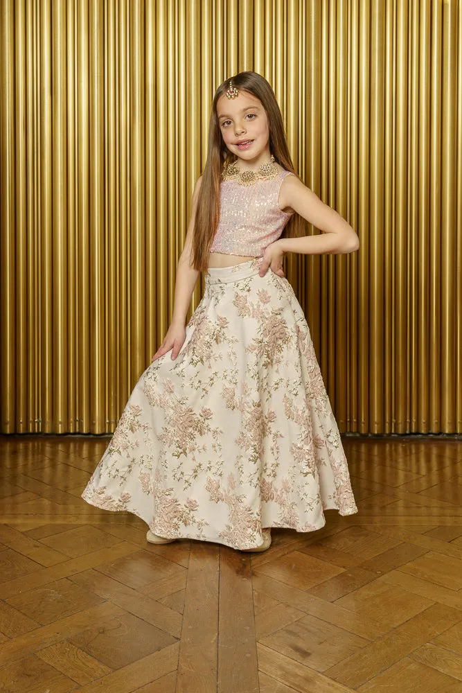 NILAH Iridescent Sequin Kids Top