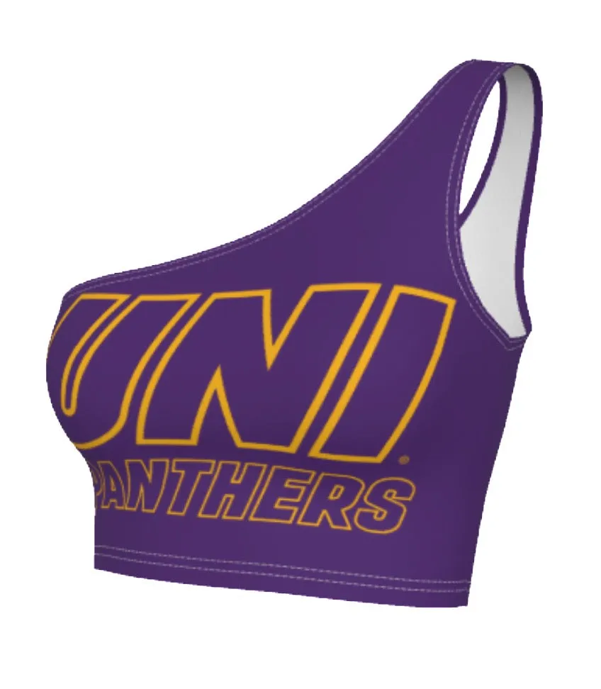 Northern Iowa Panthers Purple One Shoulder Top