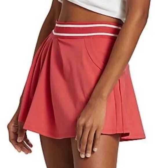 NWOT Free People  FP Movement Round Robin Skort Skirt Red Cayenne