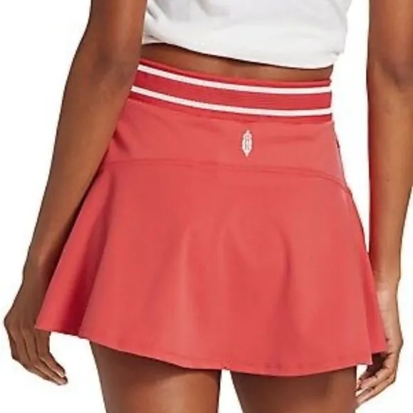NWOT Free People  FP Movement Round Robin Skort Skirt Red Cayenne
