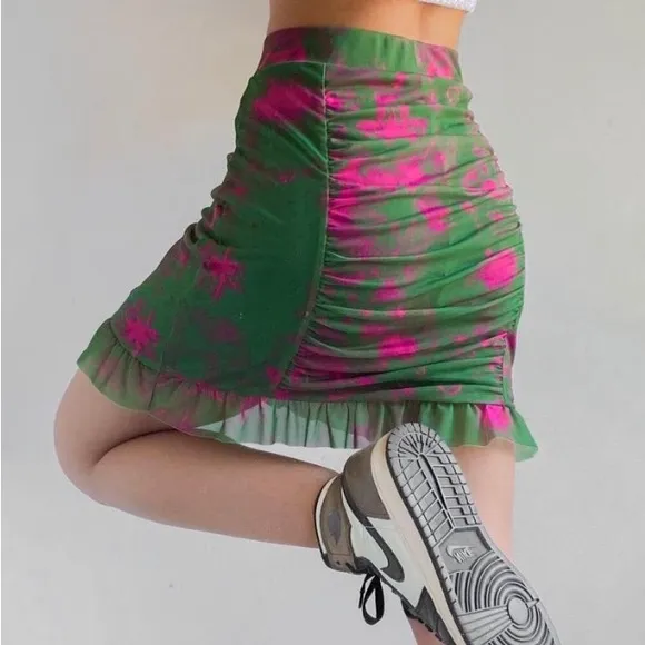 NWOT Free People Romi Mesh Mini Skirt