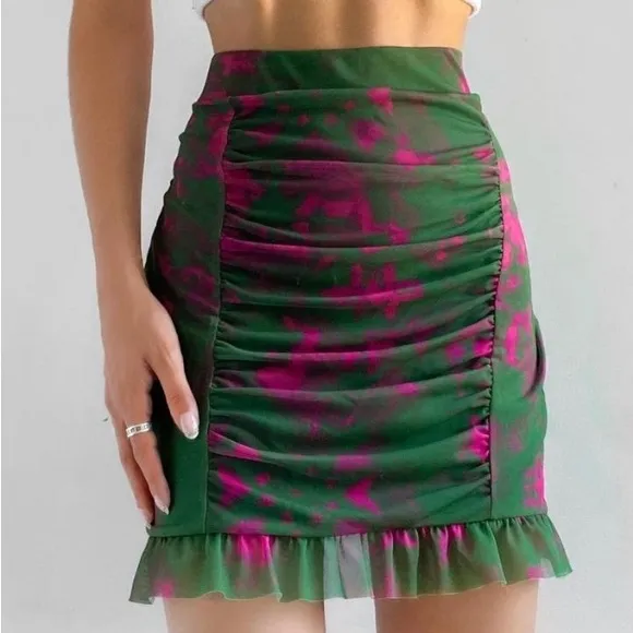 NWOT Free People Romi Mesh Mini Skirt
