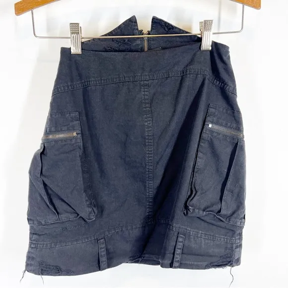 NWT Carmar Distressed Mini Skirt