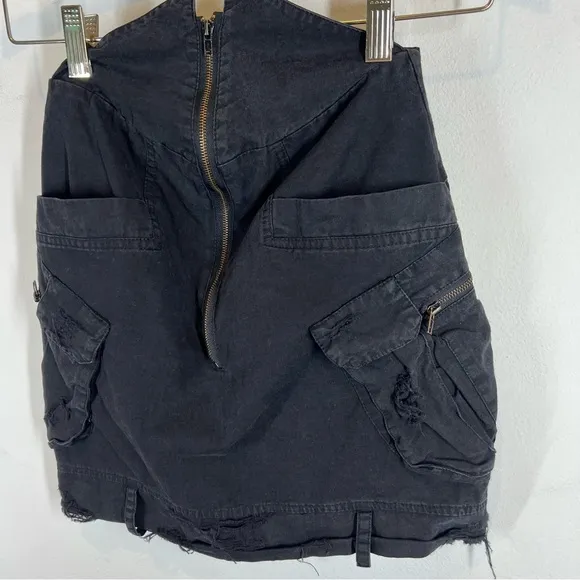 NWT Carmar Distressed Mini Skirt