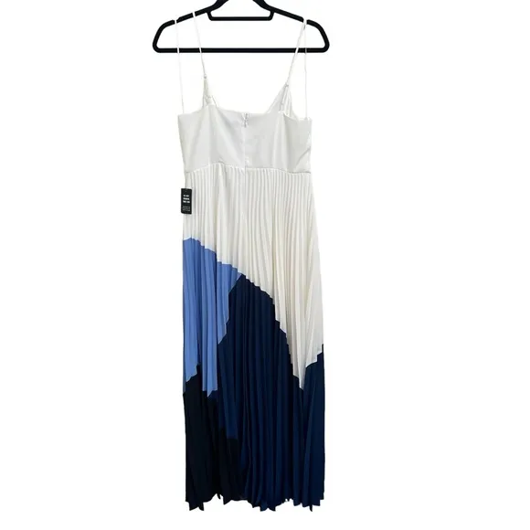 NWT! Express Maxi Dress w/ Pleated Color Block Skirt in Women’s Medium