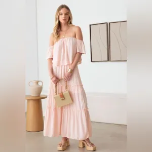 NWT-Sheer Off Shoulder Top &amp; Maxi Skirt Set