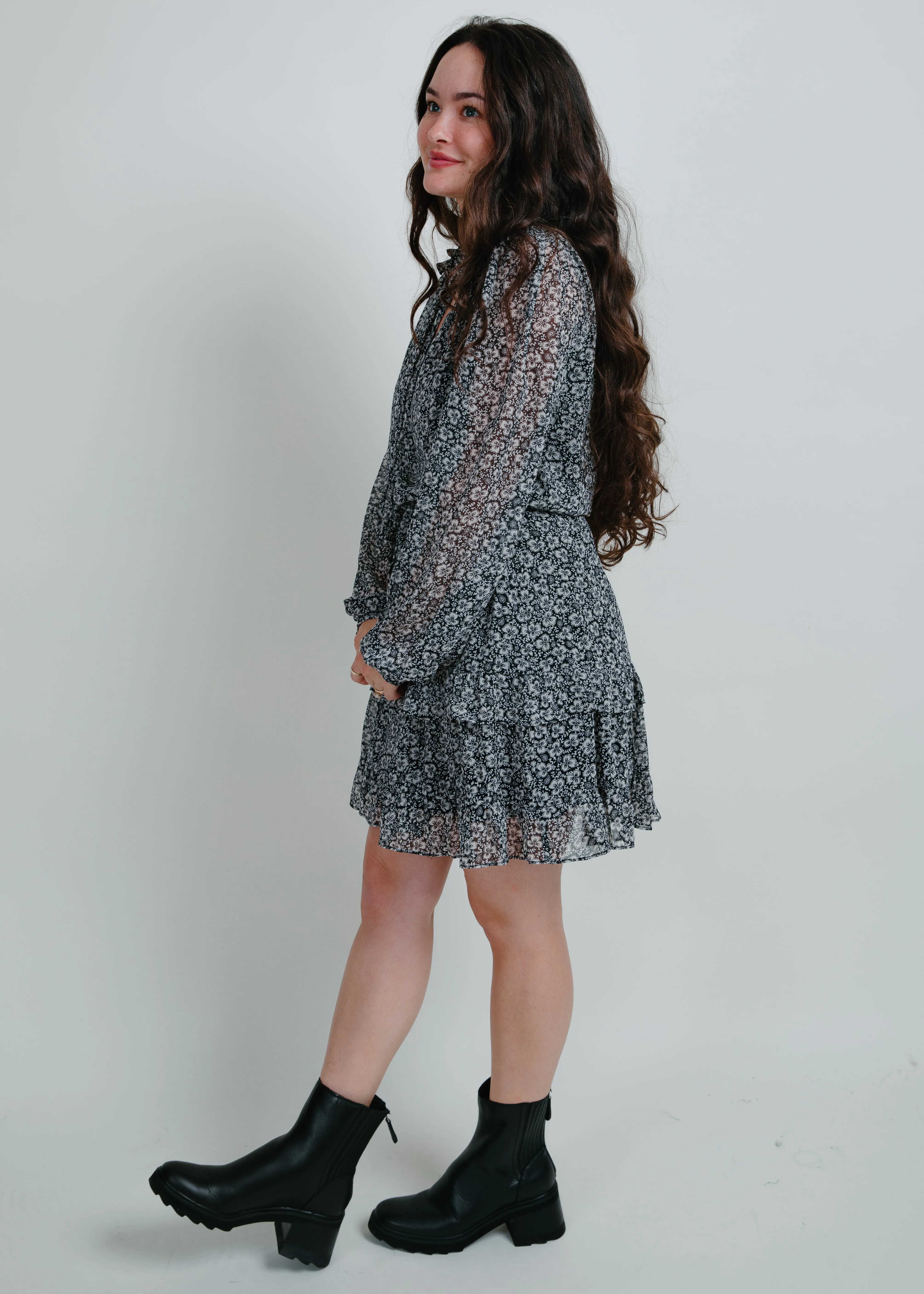 One and Only Drawstring Waist Mini Dress