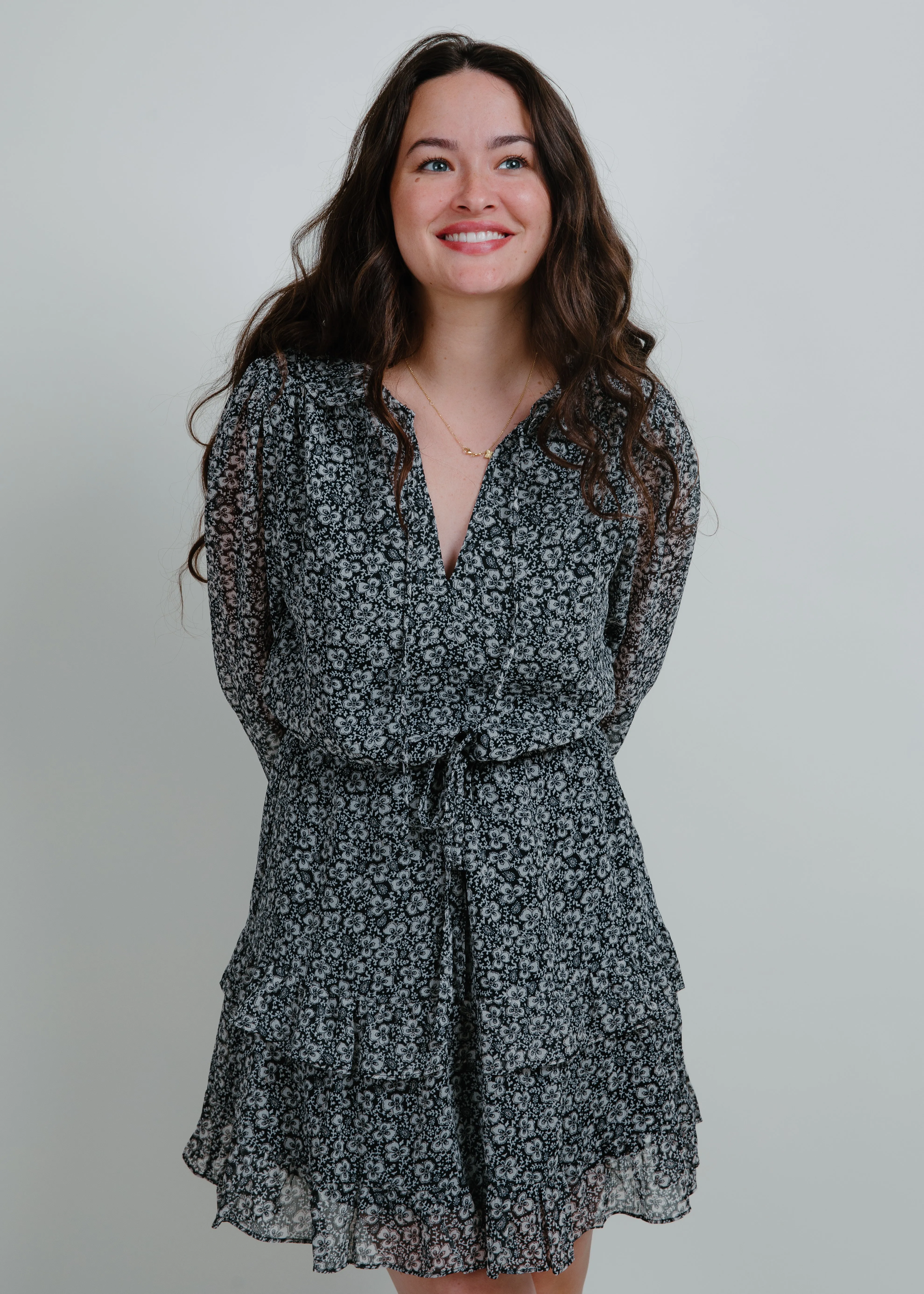 One and Only Drawstring Waist Mini Dress