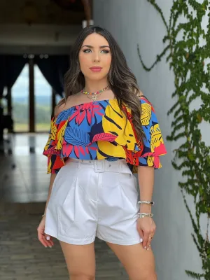 One Shoulder Ruffle Top