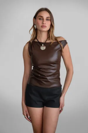 One Shoulder Vegan Top