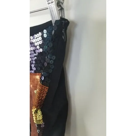One Teaspoon Women's Sz. XS Devil Inside Studio 54 Sequin Mini Skirt Multi Color