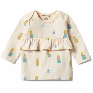 Organic Ruffle Top - Rainbow Mountains