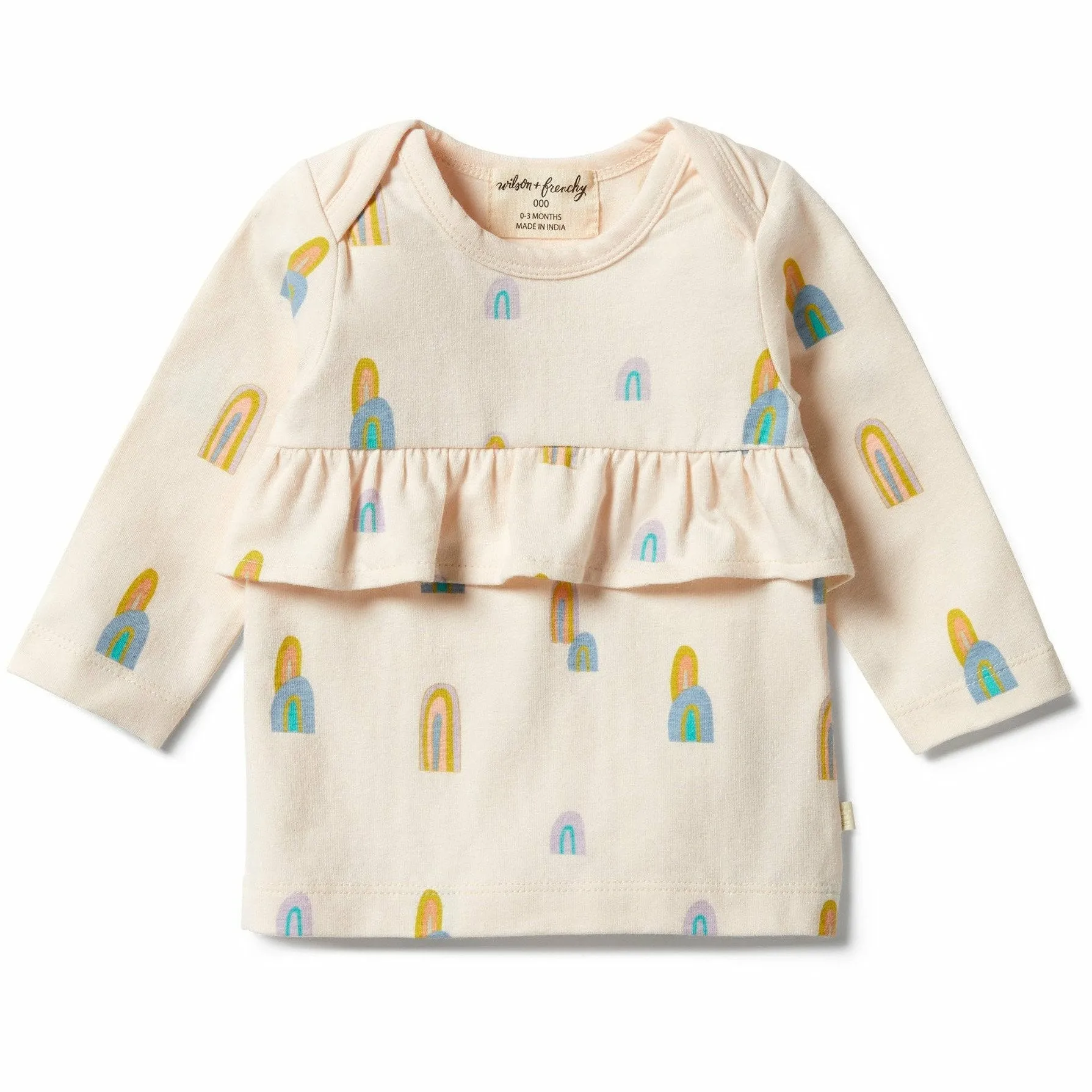 Organic Ruffle Top - Rainbow Mountains