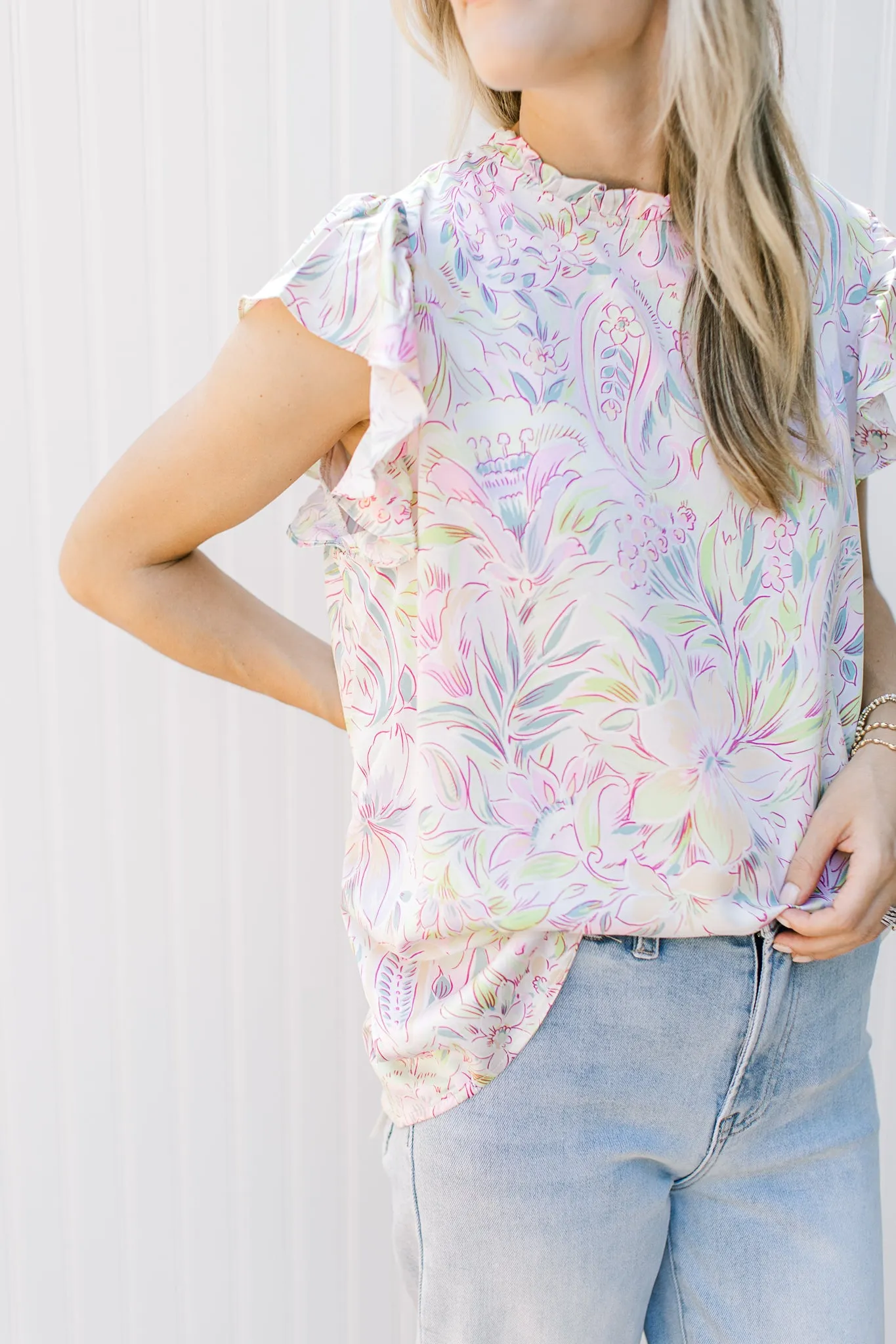 Painted Flowers Top