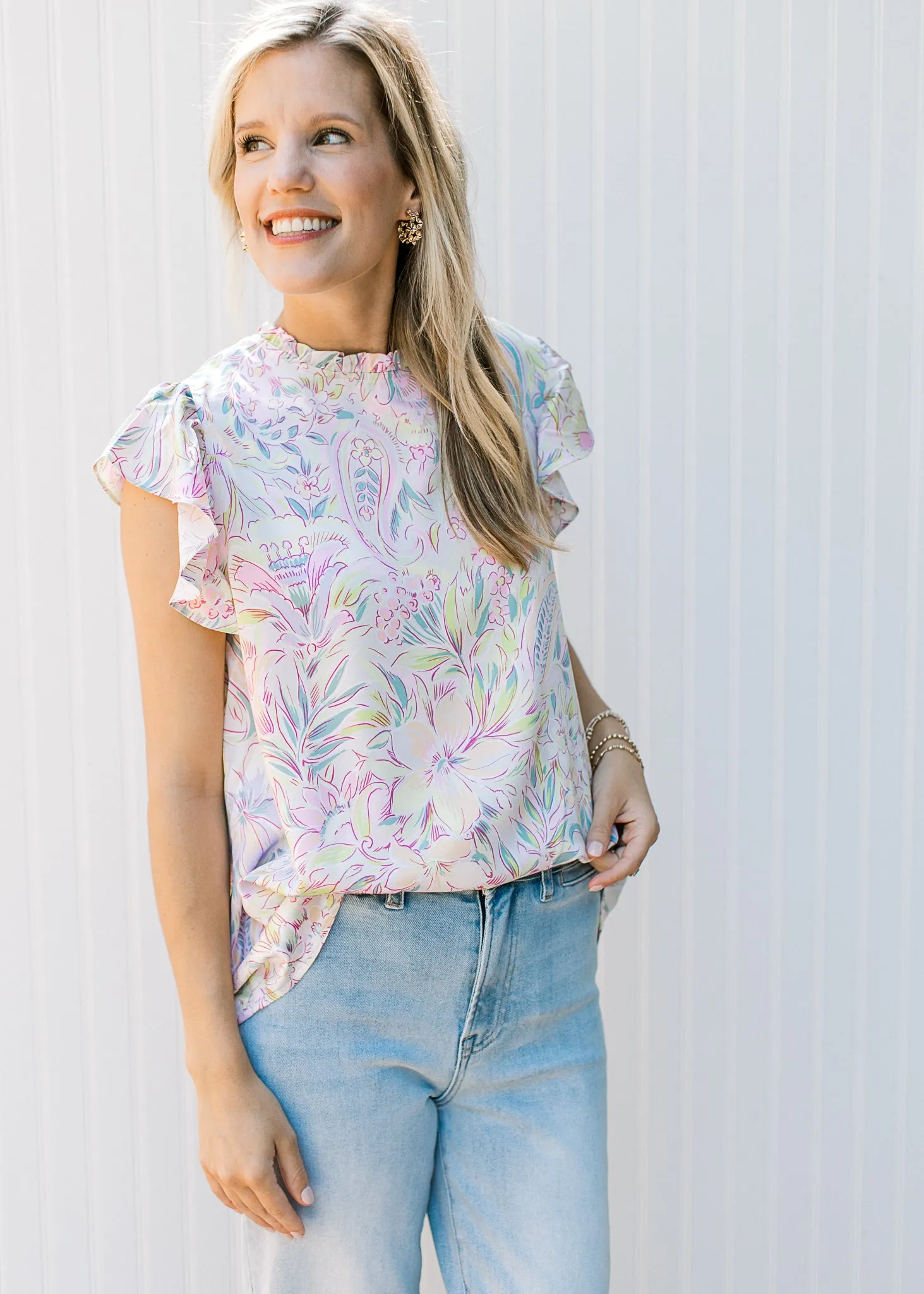 Painted Flowers Top