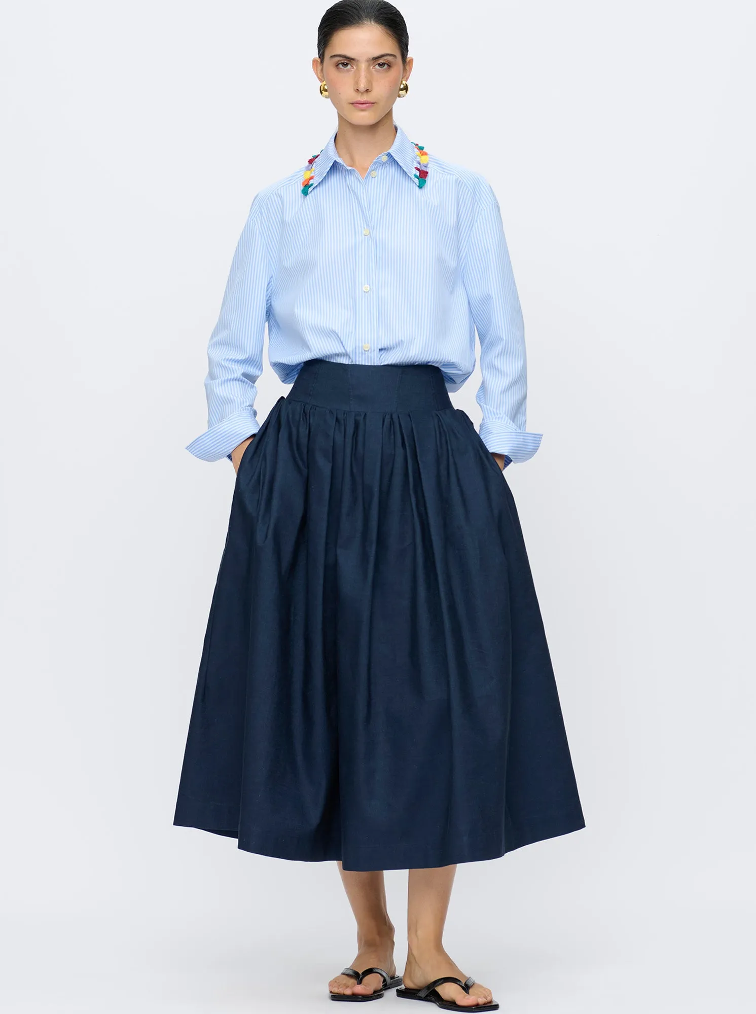 PENELOPE Full skirt Indigo