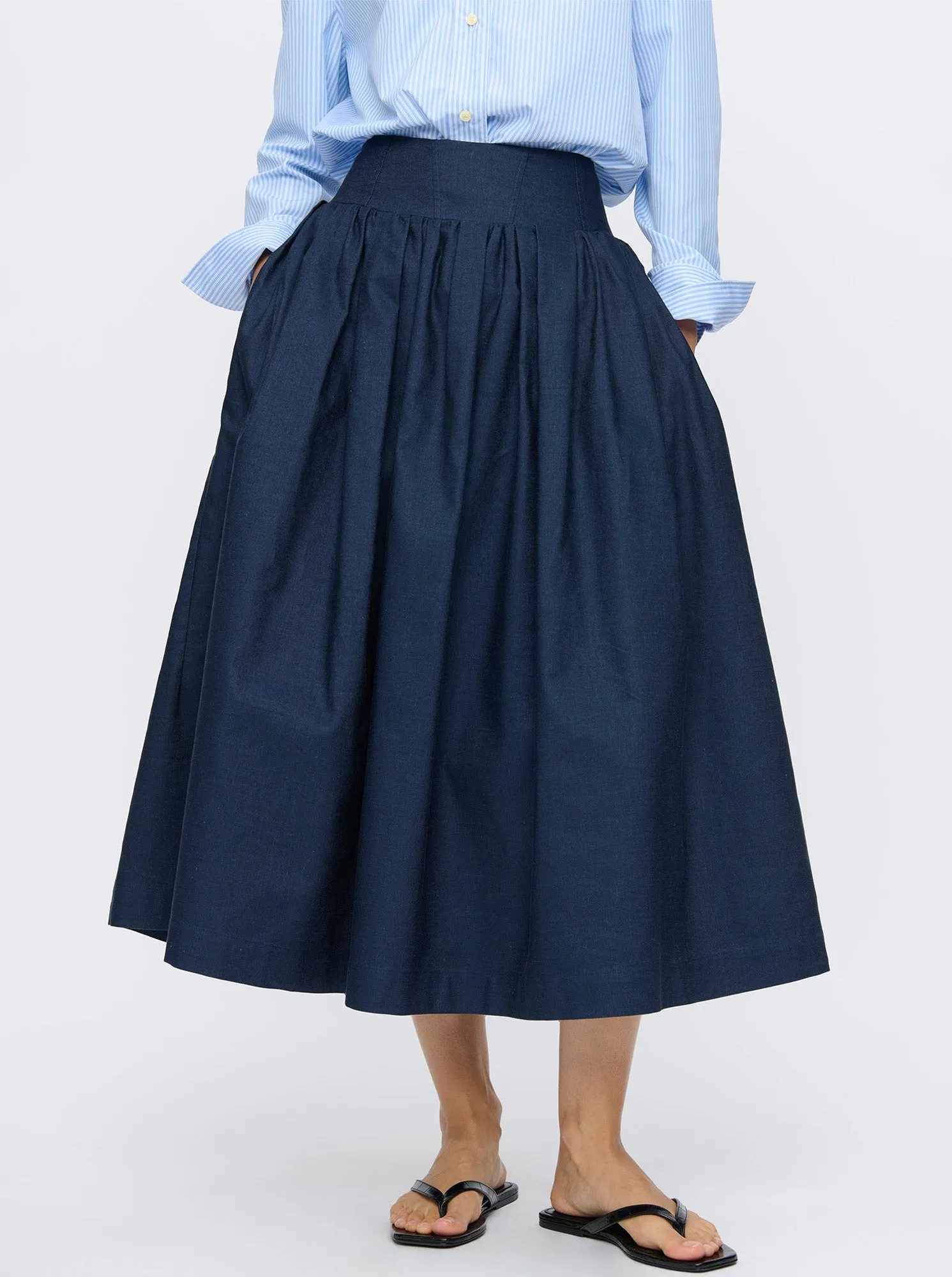 PENELOPE Full skirt Indigo