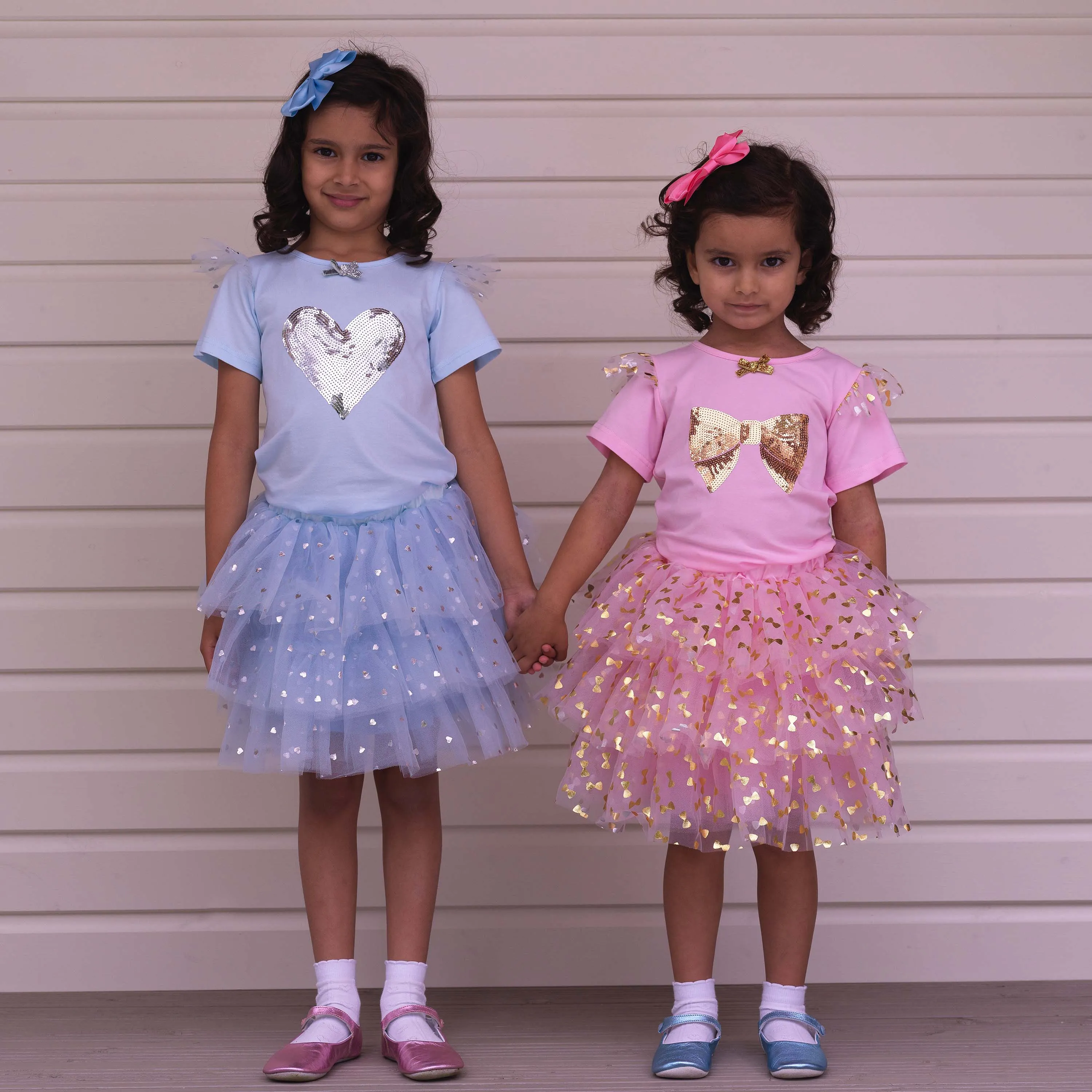 Pink Bow Tulle Tutu Set