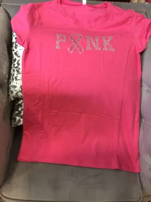 Pink Breast Cancer Awareness Sequin Top