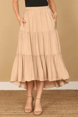 PLEATED SKIRT MIDI SKIRT