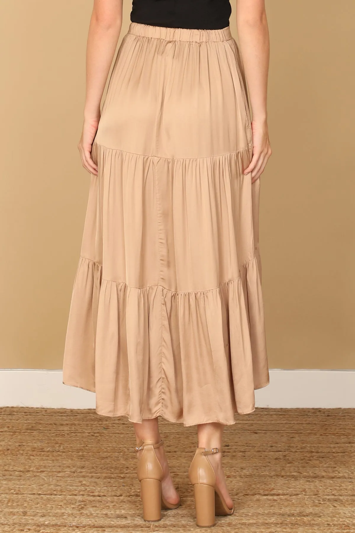 PLEATED SKIRT MIDI SKIRT