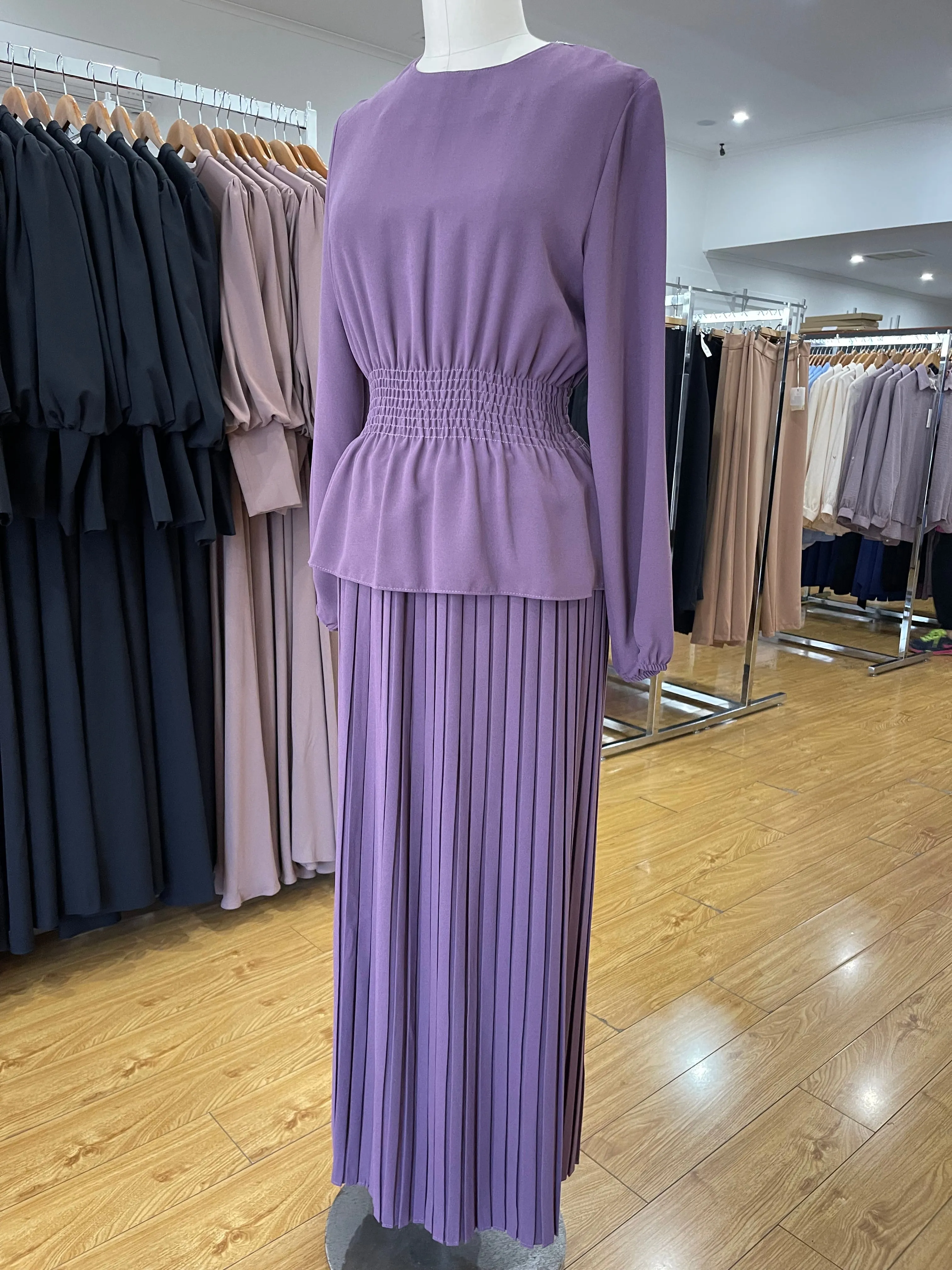Pleated Skirt - Purple