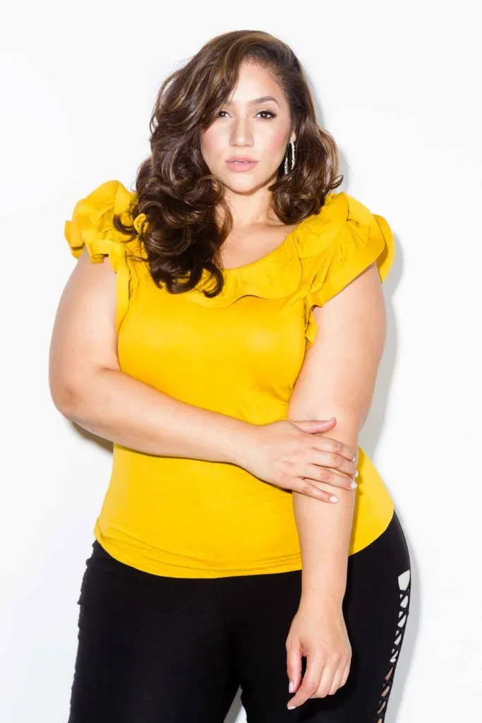 Plus Size Glam Ruffle Top