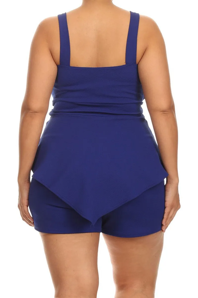 Plus Size Oasis Ruffle V Hem Sleeveless Romper