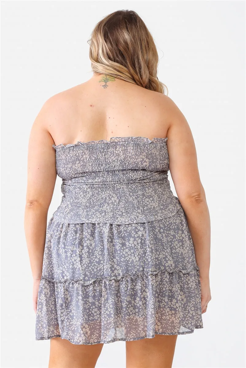 Plus Smocked Top & Skirt Set