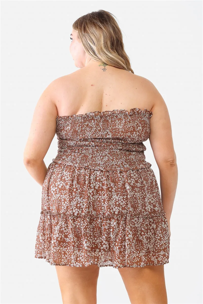 Plus Smocked Top & Skirt Set