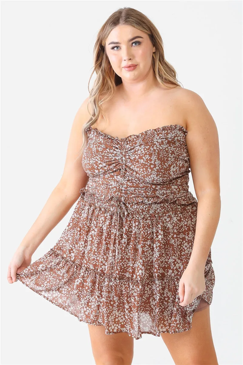 Plus Smocked Top & Skirt Set