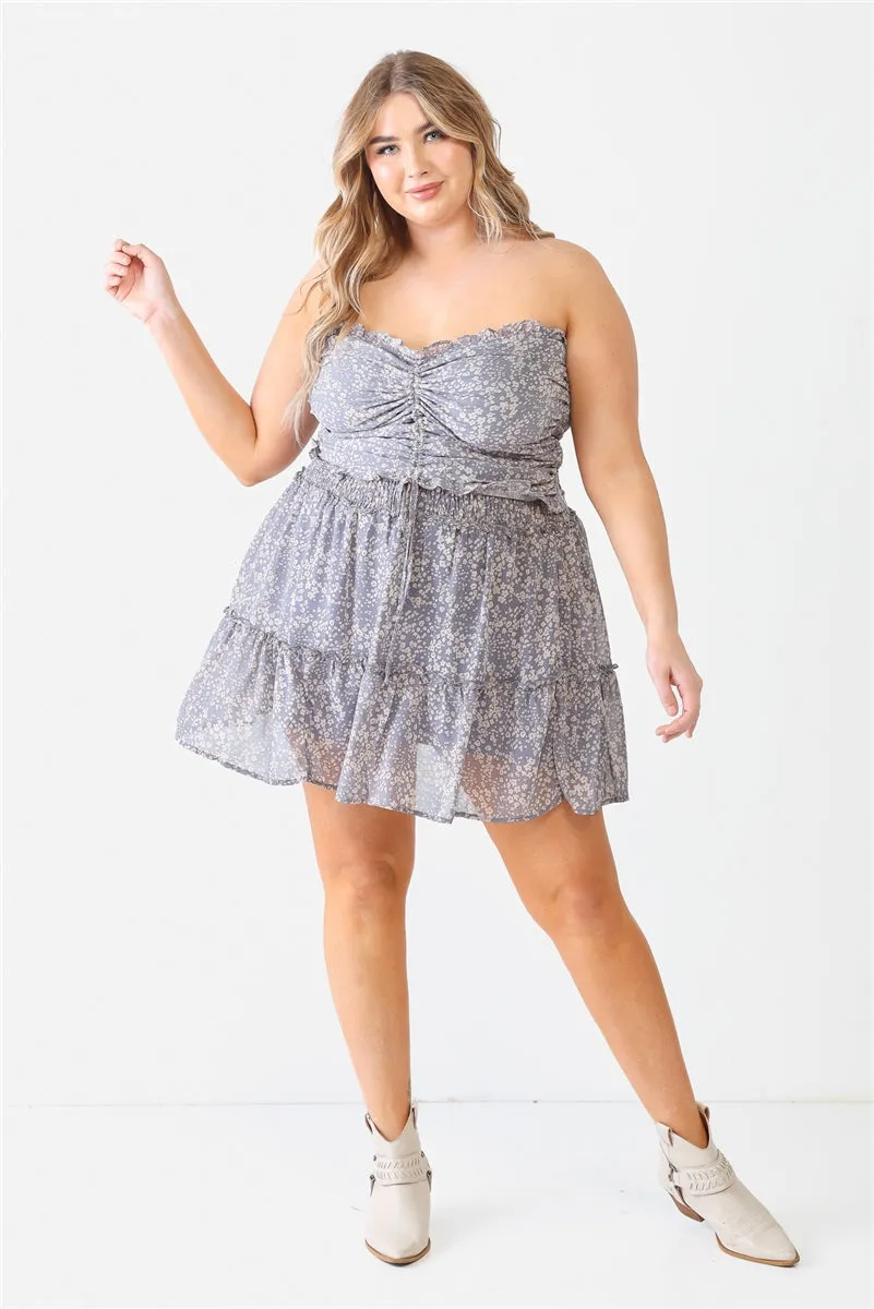Plus Smocked Top & Skirt Set