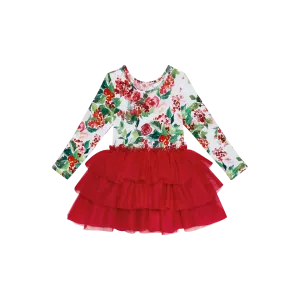 Posh Peanut Long Sleeve Girls Tulle Dress in Beatrix