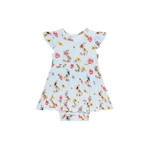 Posh Peanut Tinsley Jane Capsleeve Ruffled Bodysuit Dress