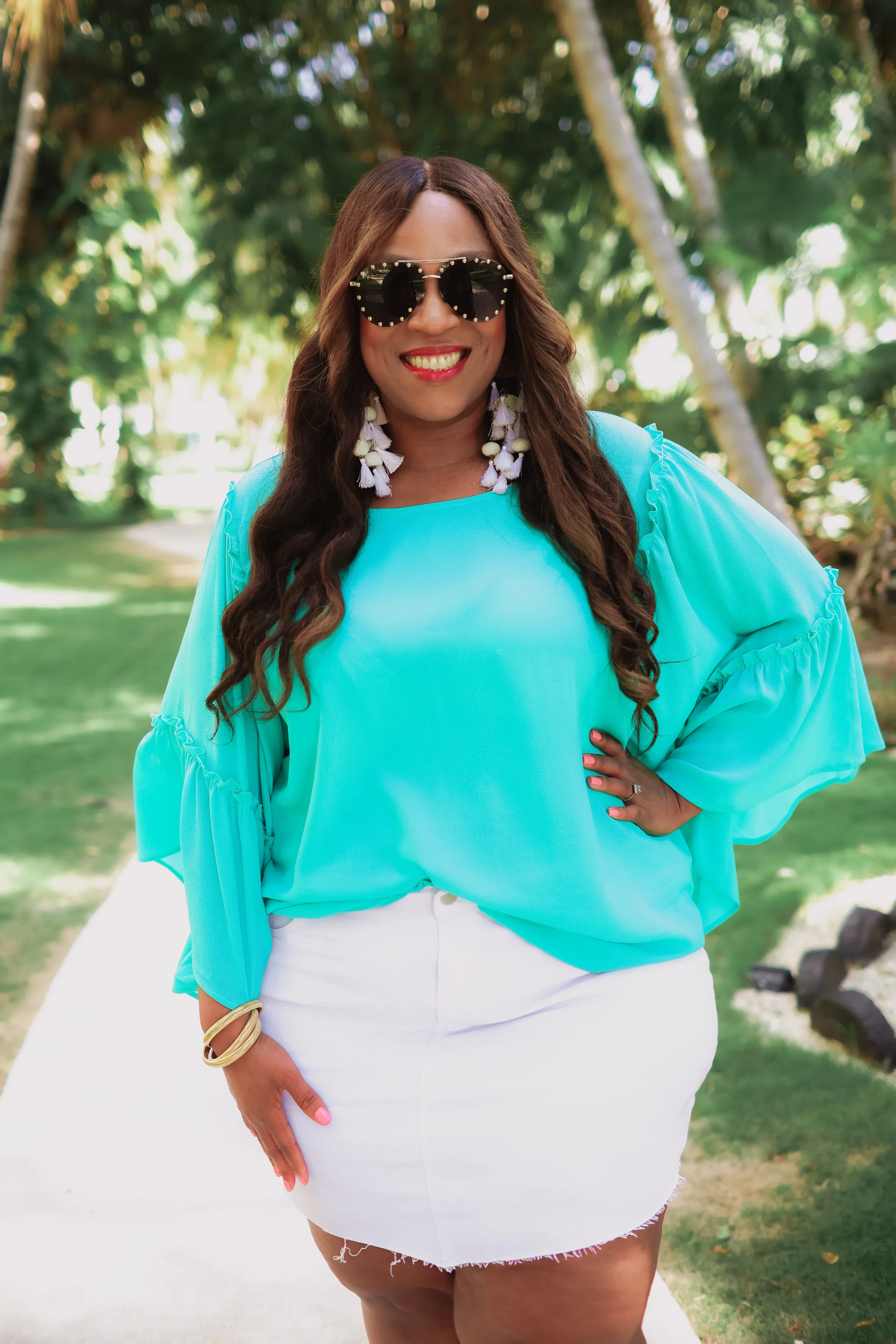 PREORDER-Blaine Ruffle Sleeve Top