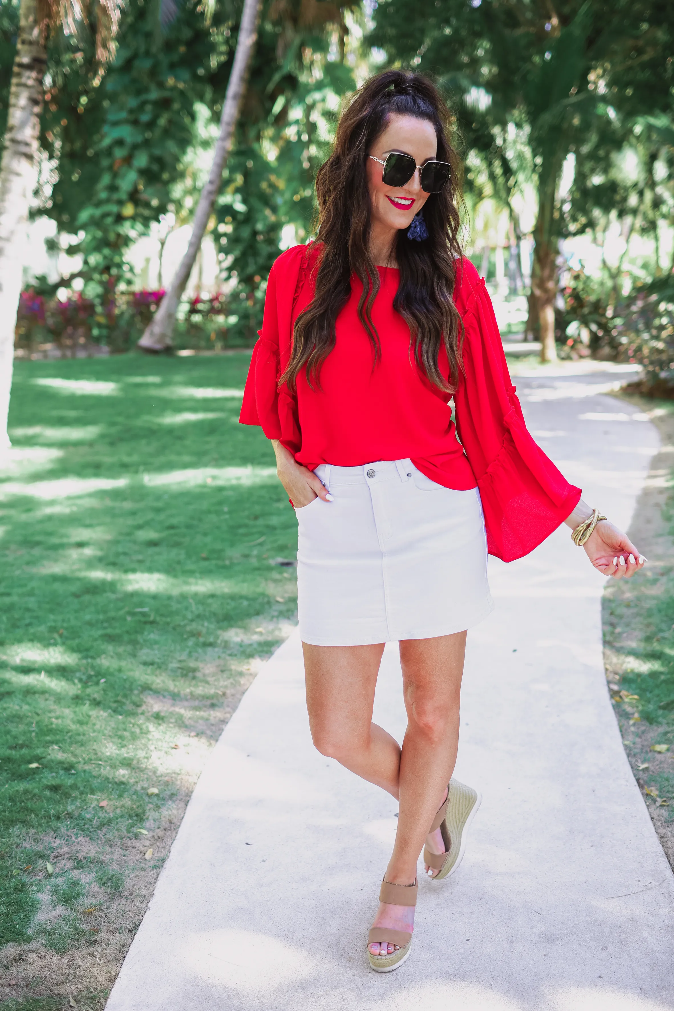 PREORDER-Blaine Ruffle Sleeve Top