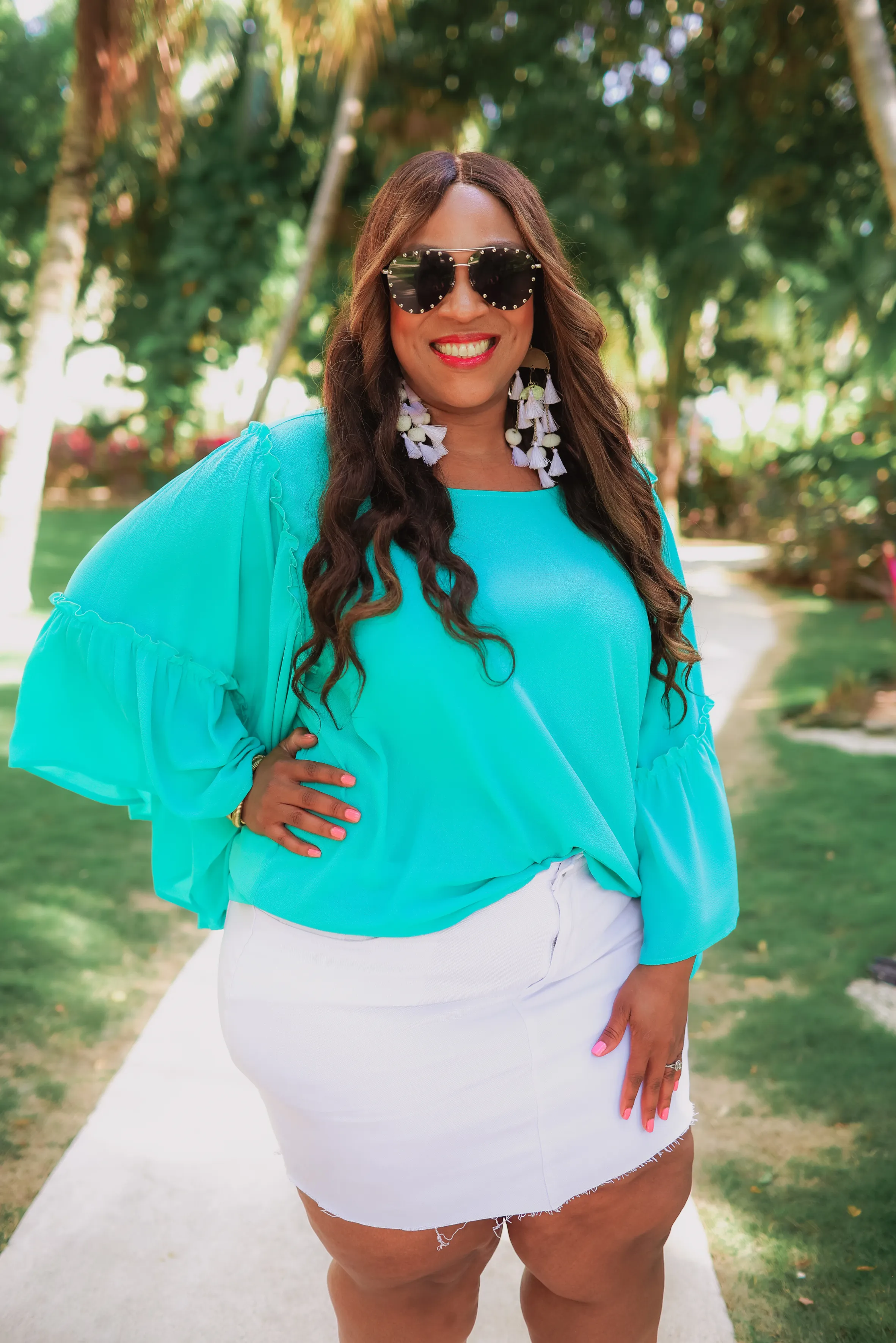 PREORDER-Blaine Ruffle Sleeve Top