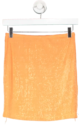 Princess Polly Orange Brighton Mini Skirt UK 10