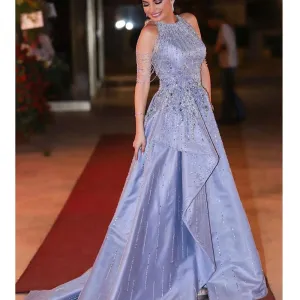 purple prom dresses long beaded crystals elegant luxury prom gown vestido de longo 2021
