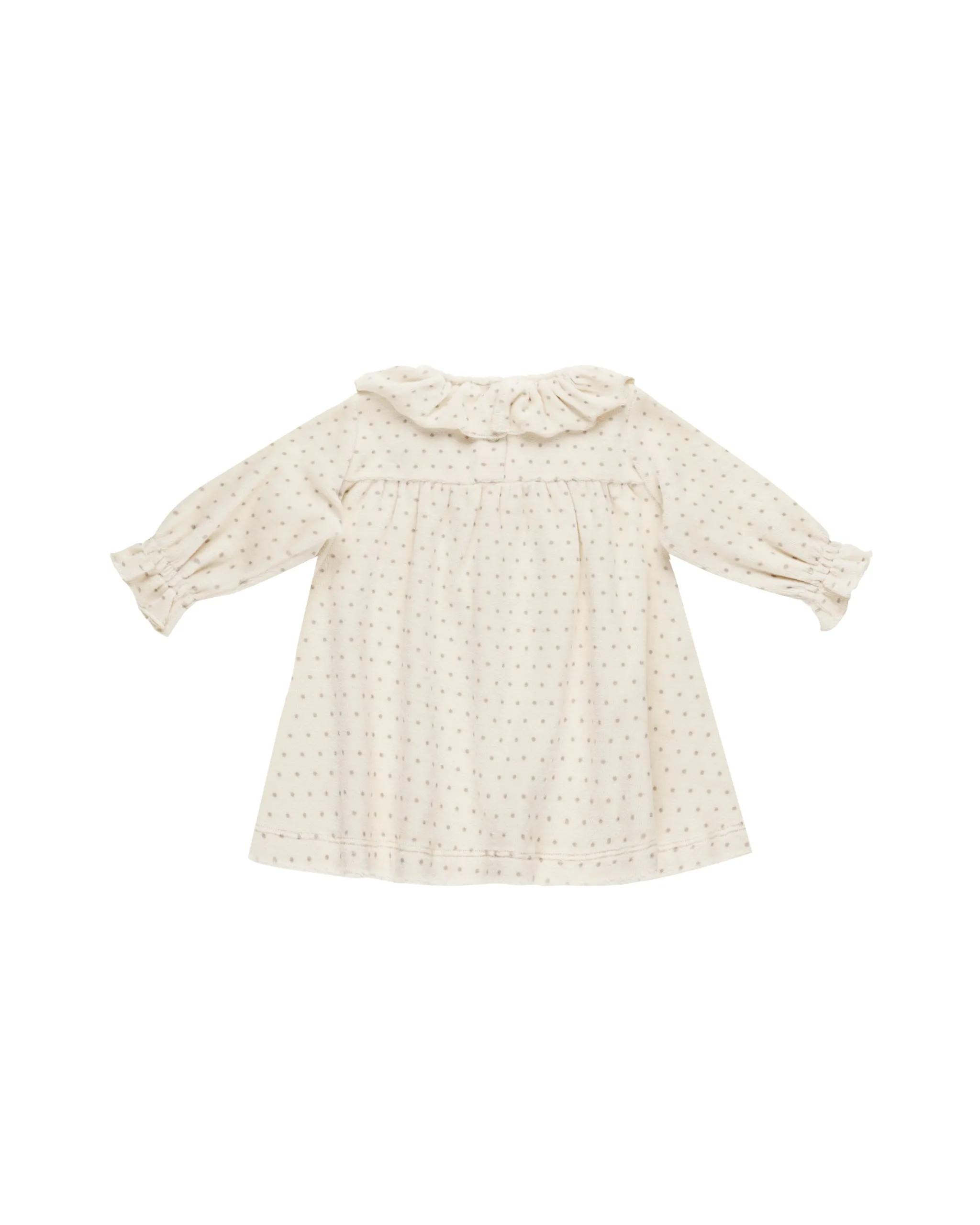 QUINCY MAE Organic Velour Baby Dress || Polka Dot