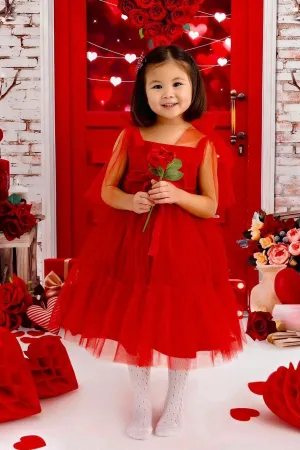 "Enid" Red Tulle Dress