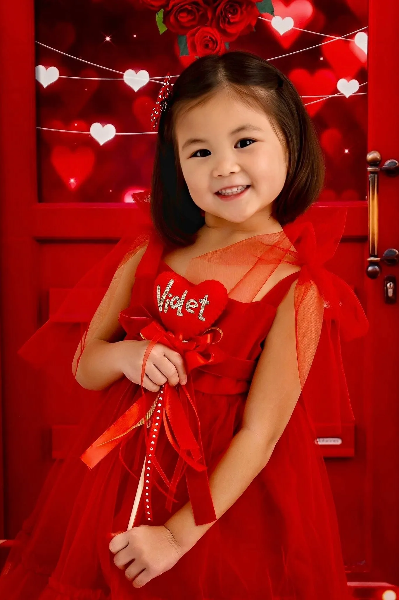 "Enid" Red Tulle Dress