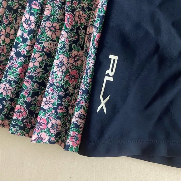 Ralph Lauren RLX Skirt Womens Medium Blue Floral Golf Tennis Pickleball Skort