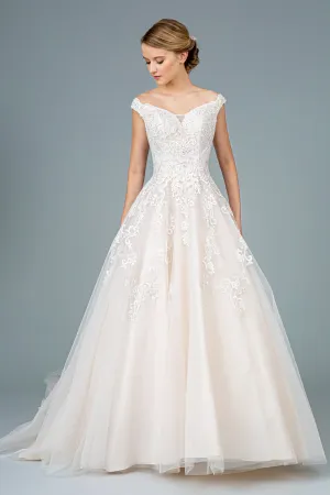 Raquel Wedding Dress Off the Shoulder Ballgown Bridal Gown 2601800HAR-Ivory