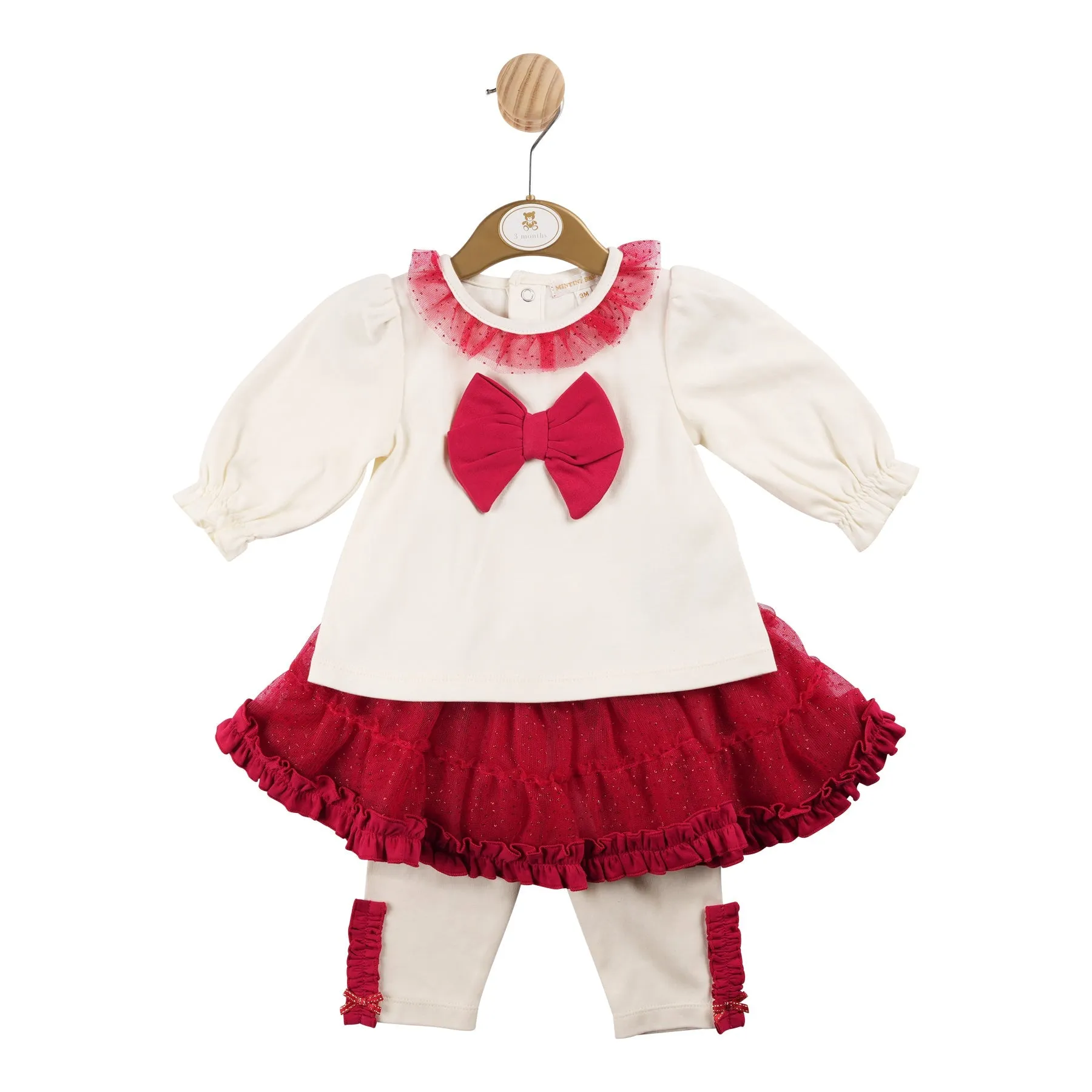 Red Top and Tutu Legging Set